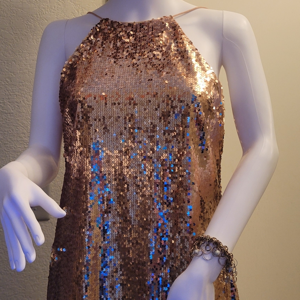 JAYGODFREY Champagne Sequin Dress